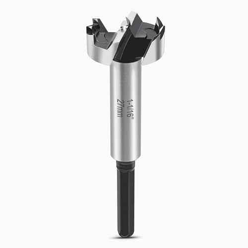 1-1/16 Inch Forstner Bit for Woodworking,1-1/16" Forstner Drill Bit for Wood,Wood Drill Bit Woodworking Hinge Cutter Tool for Woods Plywood Plastic