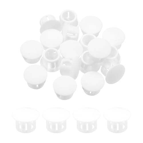 MECCANIXITY White Plastic Hole Plugs 11mm - 32PCS Flush Fit