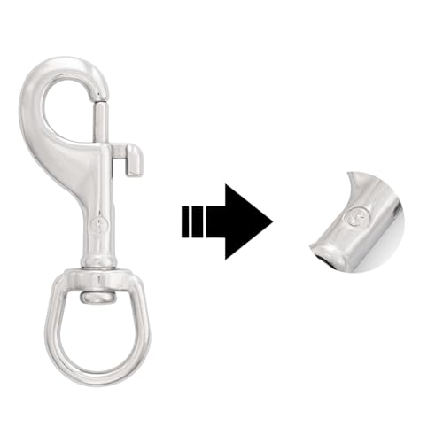 SHONAN 2.75 Inch Marine Grade Stainless Steel Swivel Snap Hook 2 Pack - Versatile Flag, Dog Leash & Diving Clip