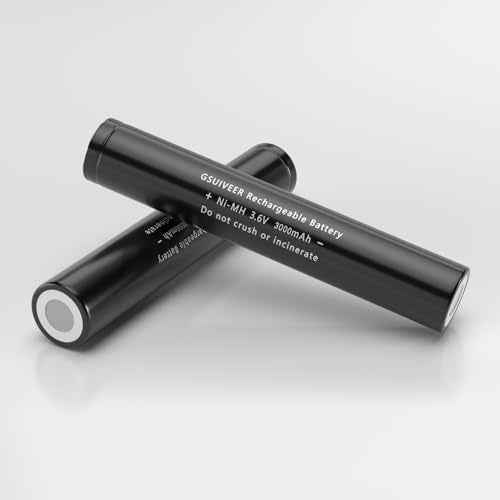 75175 75375 3.6V 3000mAh Ni-MH Flashlight Battery Compatible with Streamlight Stinger 75813 75810 76000 PolyStinger Pelican M9 FL126 Flashlight(2-Pack)