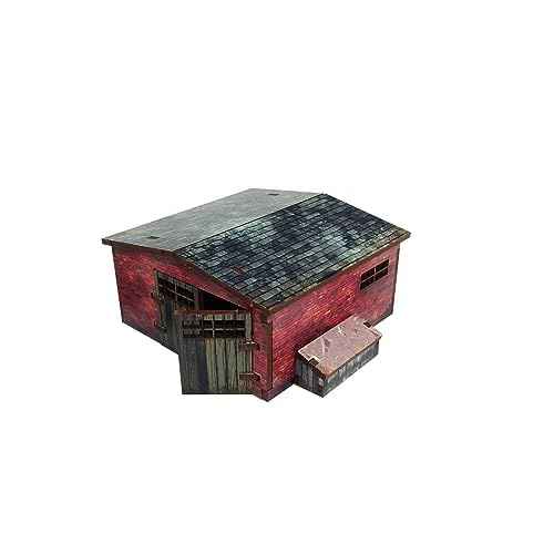Micro Art Studio: WW2 Normandy Large Brick Shed HDF Prepainted Terrain