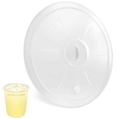 BUCKET LINET - Silicone Lid for 5 Gallon Bucket Liner and 3.5 Gallon Bucket Liners - 1 Pack (Clear, Lid)