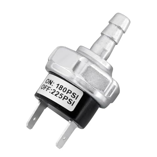 180-225 PSI Air Compressor Micro Pressure Power Switch fit for Dewalt Porter Cable Craftsman Machines,AB-9063290 Air Compressor Parts Replacement D55146 D55168 D55167 D55146-CA D55168-CA D55167-CA