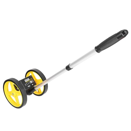 Gernie Two-Wheel Measuring Wheel Gage with Aluminum Shaft – Calibrated Distance Tool