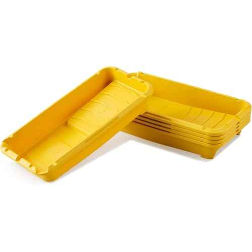 Voomey Paint Roller Tray,4 inch Plastic Paint Tray,5pcs,Easy to Clean Paint Pans Trays for Wall Painting, DIY Projects, and Home Renovation