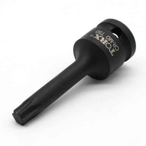 TEMO T50 3 Inch Long Torx Star 6 Point Black Impact Bit Socket Auto Repair Tool 1/2 Inch Square Drive
