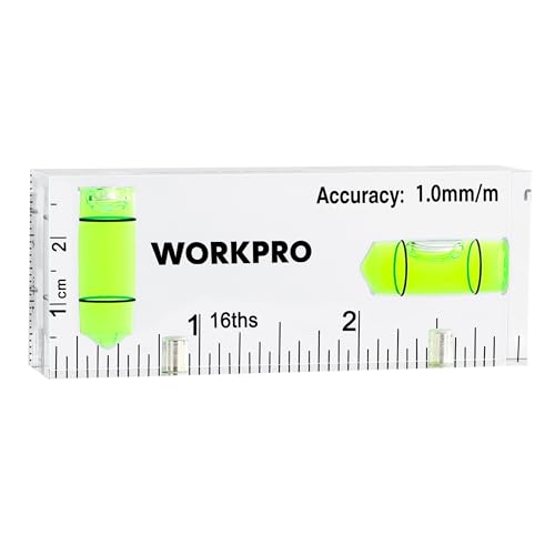 WORKPRO 3 Inch Magnetic Pocket Level - Compact Mini Level with 2 Magnets
