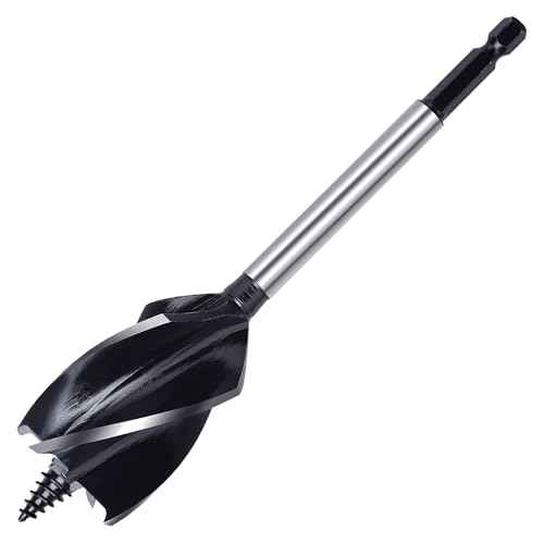 1 inch x 6-1/2 inch Auger Drill Bit for Wood, 1/4 inch Hex Shank Auger Drill Bit for Hard Wood,Soft Wood, Plywood and DIY Project (1 in x 6-1/2 in) GRIXLEN