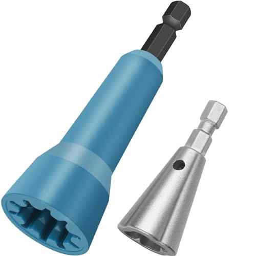 Wire Nut Twister,Wire Twisting Tool,Wire Nut Twiter for Drill,Spin Twist Wire Connector Socket,Wire Connector Driver with 1/4" Chuck,Wire Stripping and Twisting Tool for Cable Quick Stripping(2pcs)