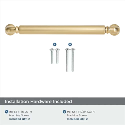 Khtumeware 10-Pack 6 Inch Champagne Bronze Heavy-Duty Cabinet Pulls Satin Brass Handles