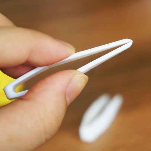 50 Pcs White Mini Plastic Tweezers Contact Lens Clip Beauty Tweezers Makeup Tool Hair Removal for Double Eyelid Stickers