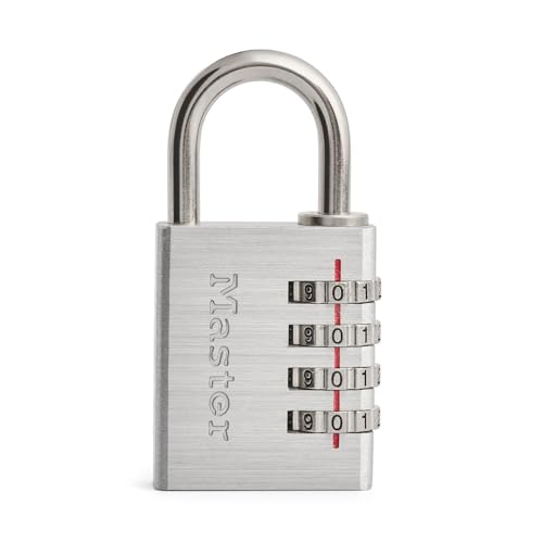 Master Lock Indoor 4-Digit Combination Padlock 1-9/16-Inch, Silver, 1 Pack