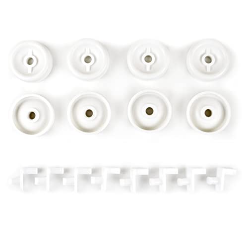 (WD35X21038) CalPalmy 8-Pack Lower Rack Wheel Kit for GE/Hotpoint/Kenmore Dishwashers – Exact Replacement WD35X21038