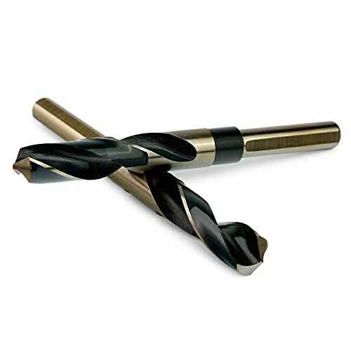 16mm Reduced Shank Twist Drill Bit with 1/2 Inch Shank for Stainless Steel Aluminum Alloy Metal Copper Plastic Wood, Made of High Speed Steel 4341, Ideal for Drilling Steel Plate