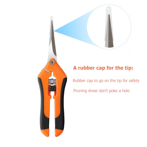 BEoffer 4-Pack 6.5 Inch Stainless Steel Pruning Shears - Orange Green