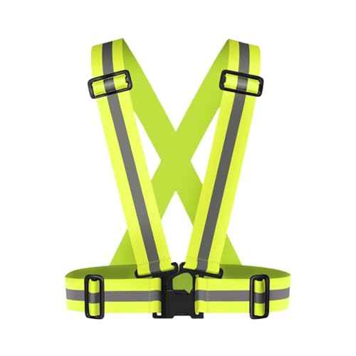 High Visibility Reflective Vest for Running at Night, Adjustable Safety Vest for Men Women, Lightweight Breathable for Jogging Cycling Walking