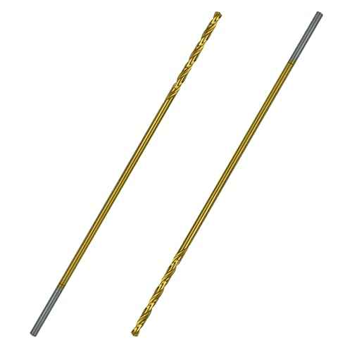 Greycore Tools 1/8 Inch x 6 Inch Cobalt Aircraft Extension Bit ? 2 Pack M35 Cobalt Drill Bit, Industrial Titanium Coating ? Drill Bits for Steel, Hard Metal, Cast Iron, Wood, Plastic (1/8" x 6")