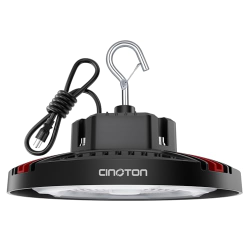 CINOTON 160W UFO LED High Bay Light 24000LM Warehouse Garage Commercial Lighting