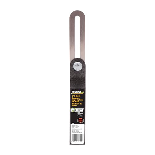 Johnson B75 9in Structo-Cast T-Bevel with Pack of 1 – Sliding Carpenter Bevel
