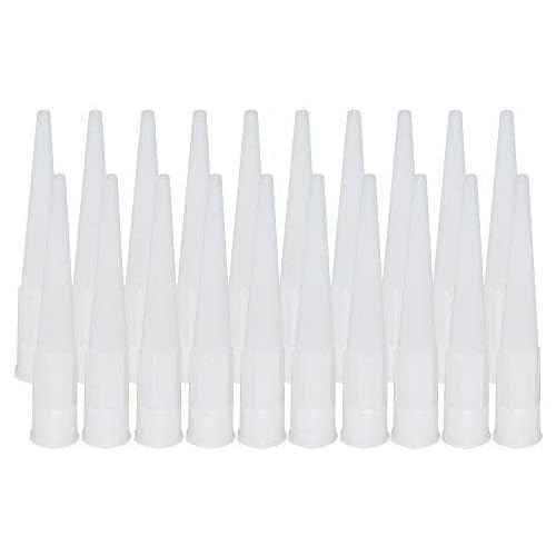 Replacement Screw on Caulk Tube Nozzles 4.25" Natural Color 20-Pack