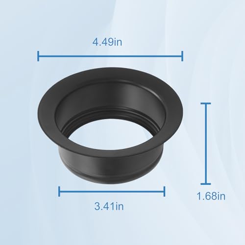 Black InSinkErator Garbage Disposal Sink Flange - Durable Metal Mount