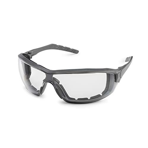 Gateway Safety 22GY79 Silverton Temple Version Safety Glass, Gray Frame - Clear FX2 Anti-Fog Lens,One Size