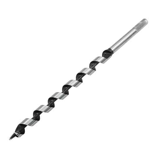 5/8" Diameter Auger Drill Bit 12" Ship Auger Long Drill Bit 3/8" Hex Shank Long Drill Bits for Wood Hole Cutter in Hardwood, Softwood, and Composite Materials