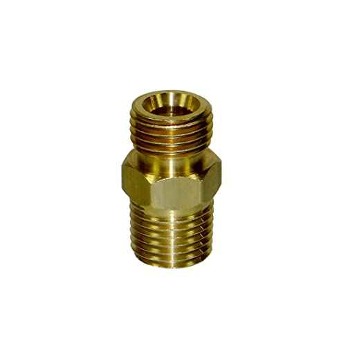 Bedford Precision 12-222 Brass Nipple 1/4" NPS x 1/4" NPT, Rated to 750 PSI for Binks and Devilbiss
