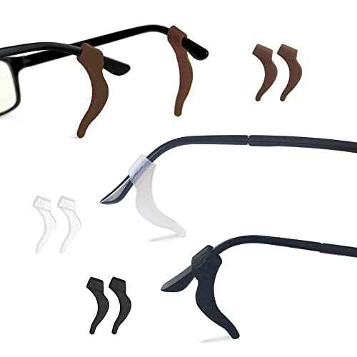 YINGFENG 15 Pairs1.8 Inch Anti-slip Eyeglass Ear Grips Hook, Comfortable Silicone Elastic Eyeglasses Temple Tips Sleeve Retainer for Sunglasses, Presbyopia Glasses, Spectacles Glasses, 3 Colors