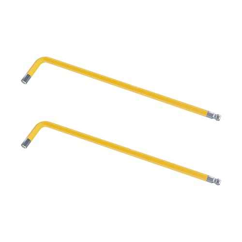 2PCS 5/32 Ball End Hex Key Allen Wrench, SAE Internal Hexagonal Wrench, L Shaped Long Arm S2 Steel Repairing Tool£¬Yellow