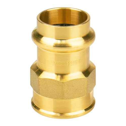WHK 10 Pack 3/4" Press Propress x 3/4" NPT Female Adapter Fittings Pressure Cooper Conenct to Female NPT Pipe£¨Lead-Free brass)