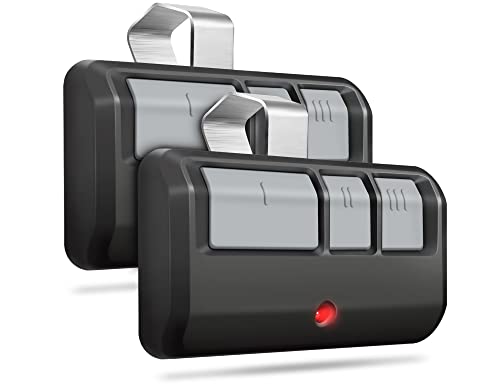 CreaCity 2 Pack Garage Door Remote Control for LiftMaster Chamberlain Craftsman - Black