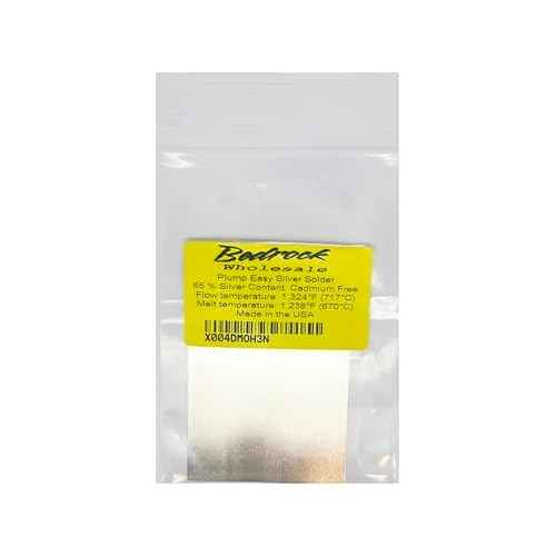Plumb Silver Solder Sheet 2"x3" 30 Gauge for Jewelry Making and Repair, USA Made by Bedrock Wholesale (Easy)