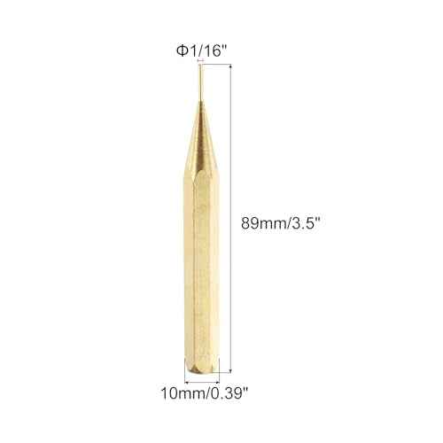 HARFINGTON 2pcs Brass Punch 1/16" Non-marring Drive Pin Punch Cylindrical Alignment Punches for Watch Repair Jewelry and Craft