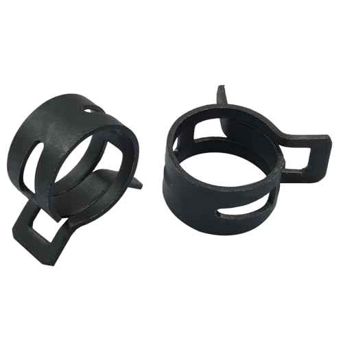30Pcs Spring Band Type Clips 16mm(5/8 Inch) Air Hose Tube Water Pipe Fuel Hose Line Vacuum Hose Clamp, Fit 16.2-17.9mm OD (Black)