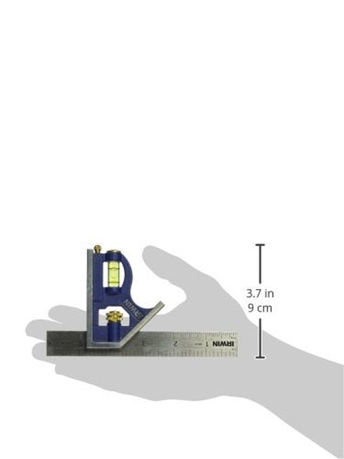 IRWIN Tools Combination Square, Metal-Body, 6-Inch (1794468), Blue
