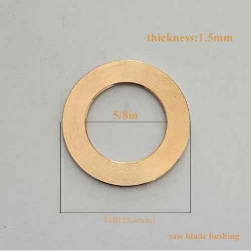 4PCS Saw Blade Bushings, 1" to 5/8" Brass Adapter Bushing Washers, Thickness of 1.5mm