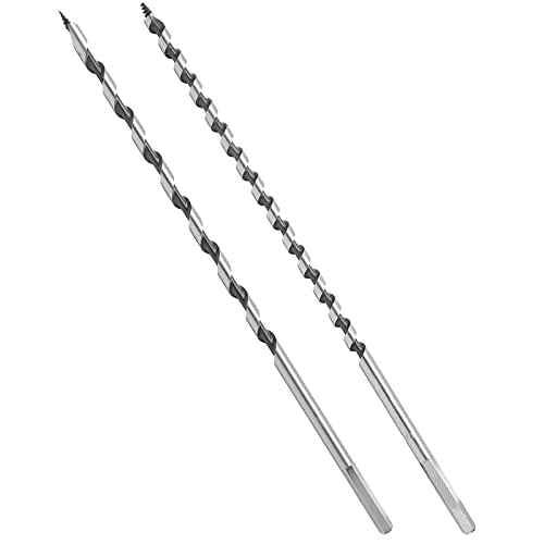 1/4 Inch Diameter Wood Auger Drill Bit, 9 Inch (23cm) Length Ship Auger Bit Wood Hole Cutter for Hardwood, Softwood - 2 Pack