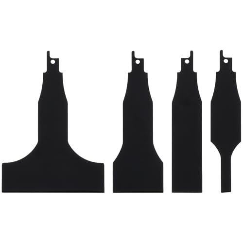 4Pcs Scraper Blade,Reciprocating Saw Scraper Blade,Scraping Tool Attachment for Reciprocating Saws,High Carbon Steel Tile Cleaning Tools for Remove Linoleum, Glue, Vinyl Flooring