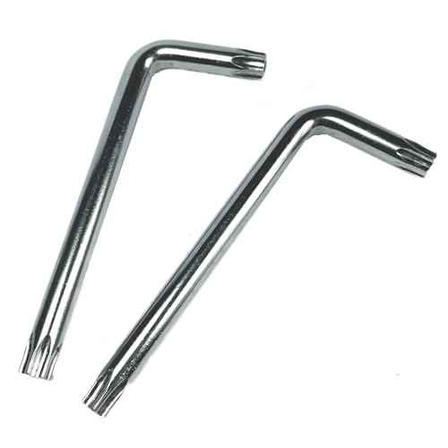 2pcs T45 Torx Bit T45 Anti Tamper Proof Torx Star Key Bit Wrench,T 45 torx key set,allen key drill bit set L-Shape,S2 Steel tamper proof torx bit set