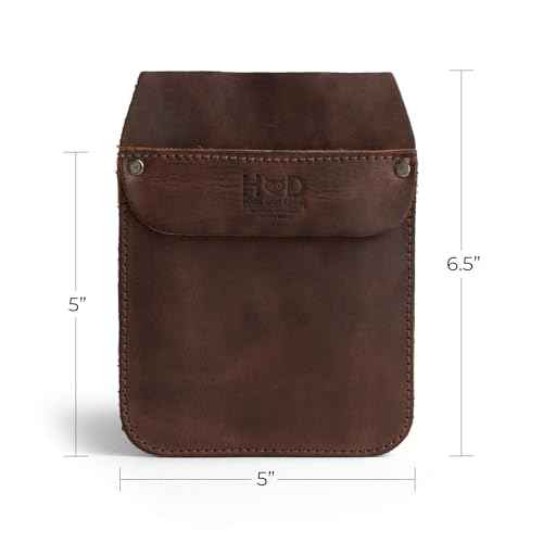 Hide & Drink, Work Pocket Organizer for Tools/Pens, Jeans Back Pocket Quick Grab Carry Job Tools, Office & Work Essentials, Full Grain Leather, Handmade