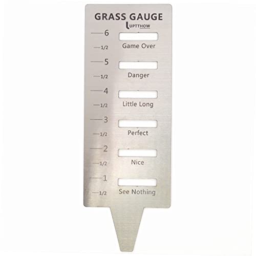 Grass Gauge Gardening Weeding Ultimate Lawn Tool Yard Landscaping Plant Growth Height Measurement Stainless Steel Ruler Gift for Lawn Enthusiast, Dad and Friends