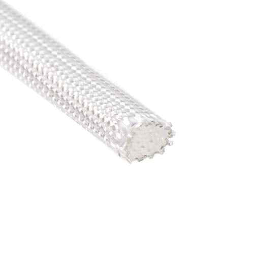 uxcell Insulation Braid Sleeving, 16.4Ft-6mm High Temp Fiberglass Sleeve White
