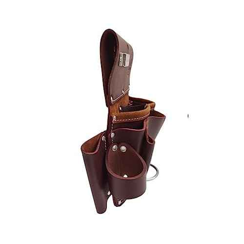 11 Pocket Pro Leather Drywall Pouch, Cherry