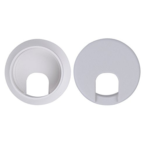 2-Inch White Desk Grommet for Cable Pass Through & Wire Management - 5 Pack