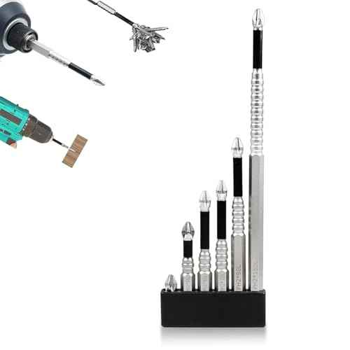 Magnetic Screwdriver Bit Set, high-magnetic screwdriver drill bit set,25 50 65 70 90 150MM Magnetic Screwdriver Bits (6)