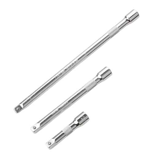 3/8" Drive Socket Extension Bar Set, Professional Socket Extension Set Include 3, 6, and 10 Inch Extensions, Premium Cr-V Steel Construction