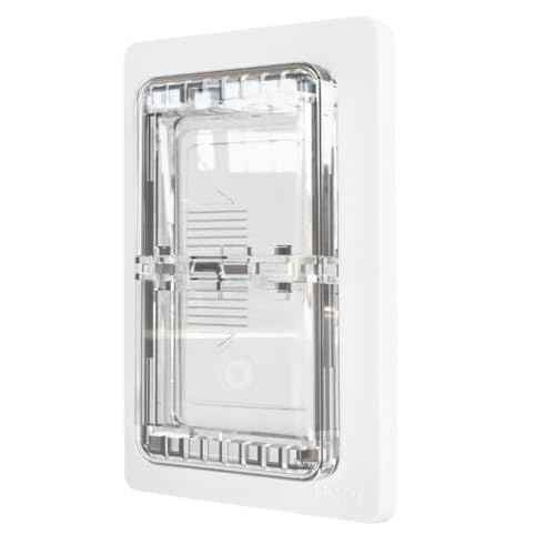 Light Switch Guard for Screwless Wall Plate, ILIVABLE Child Proof Self-Adhesive Rocker Switches Cover Prevents Kids or Accidental Turned On/Off Switch While Allowing Access (Clear, 1 Pack)