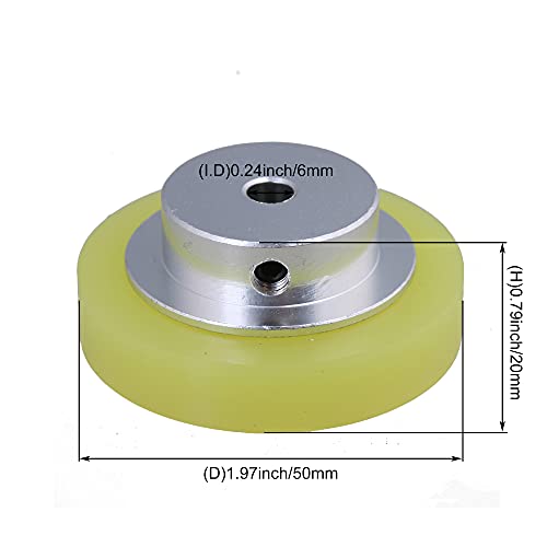 Encoder Measuring Wheel 6mm Bore x 50mm OD, 157mm Circumference for Rotary Encoders