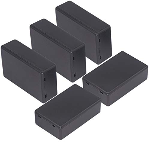 Zulkit 5-Pack Black ABS Electrical Project Boxes 3.15 x 1.97 x 1.02 inches